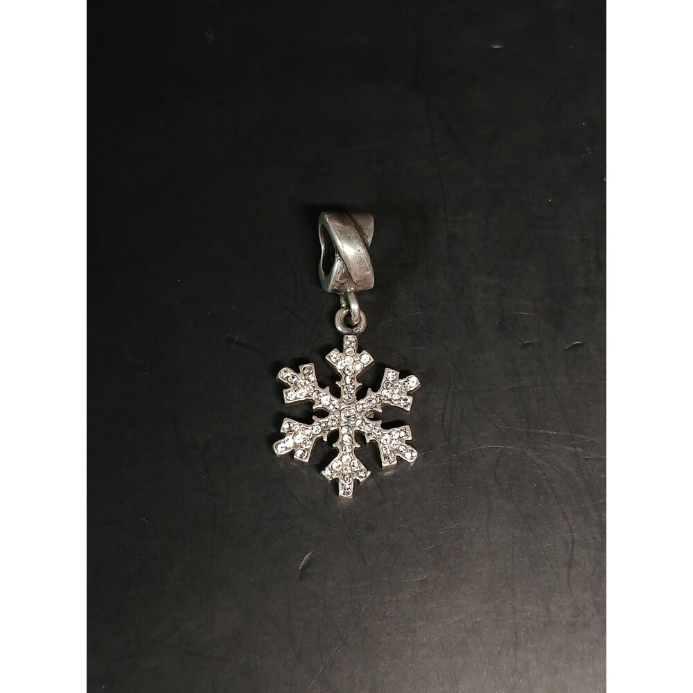 Michael Anthony Sterling Silver CZ Snowflake Pendant Charm